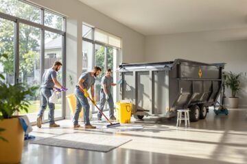 nettoyage complet maison avec benne