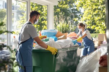 nettoyage complet maison avec benne